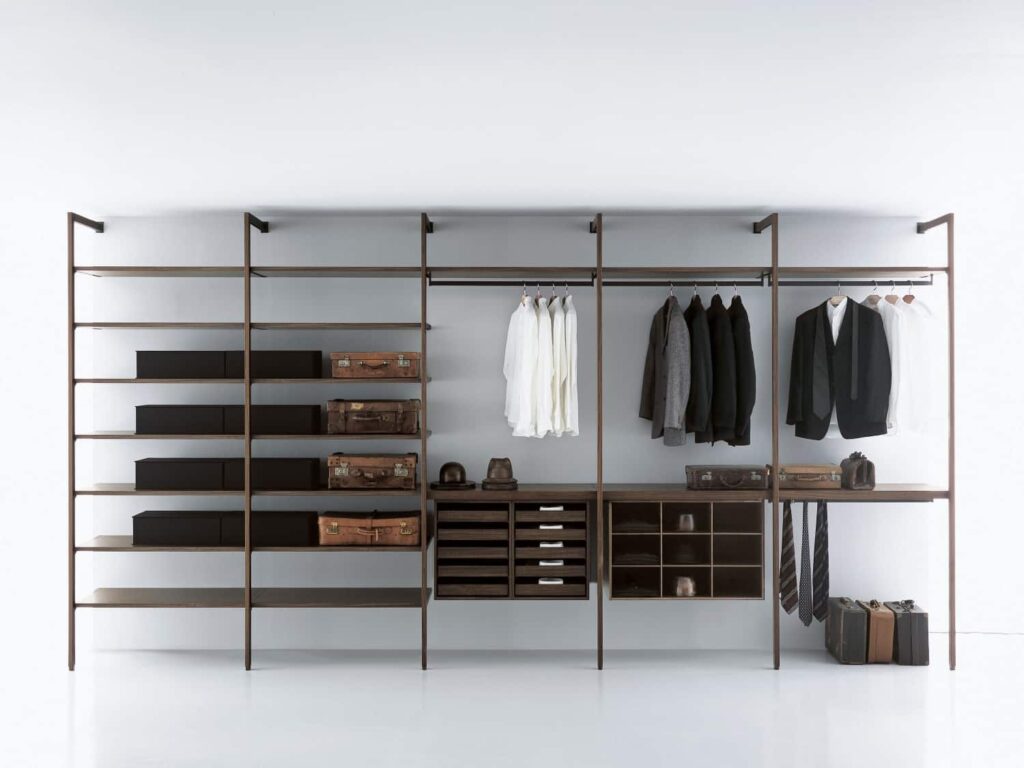 open walk-in closet