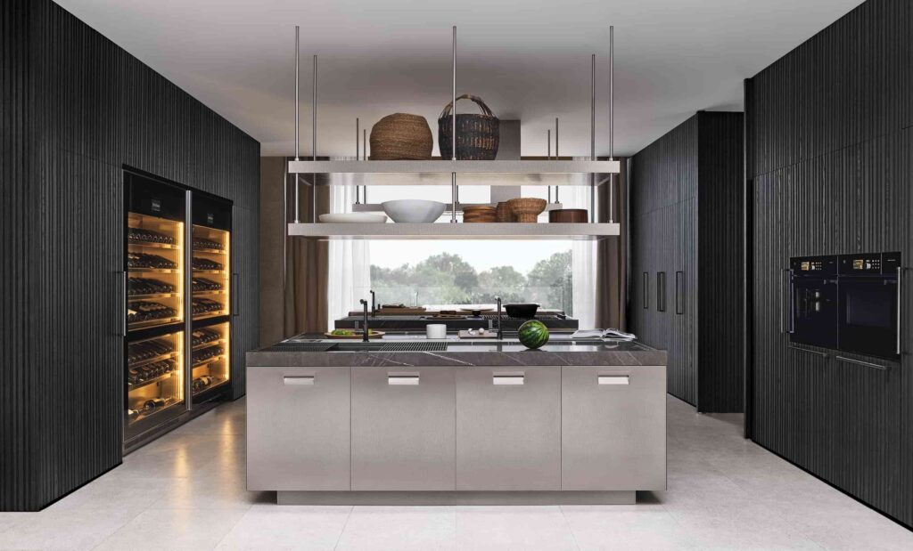 Create elegant modern kitchens with durable materials and the latest generation. The importance of color and their proportions.