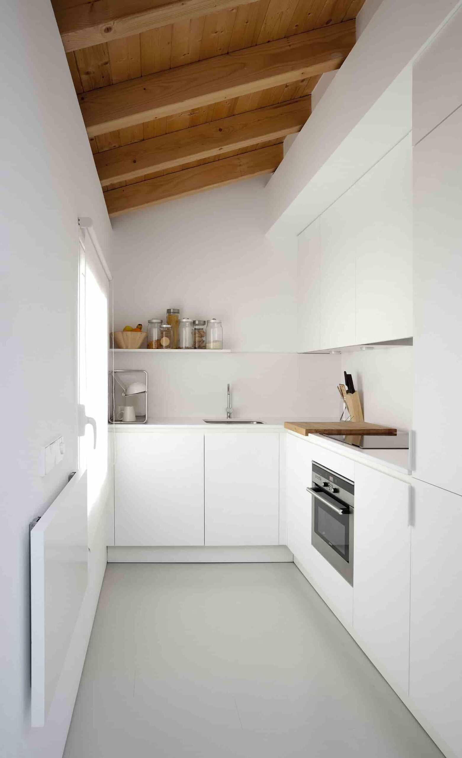 all the tricks for a minimalist small kitchen, space-saving and