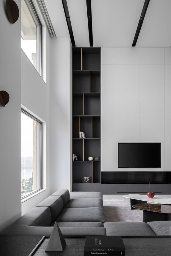 Tv wall with fireplace