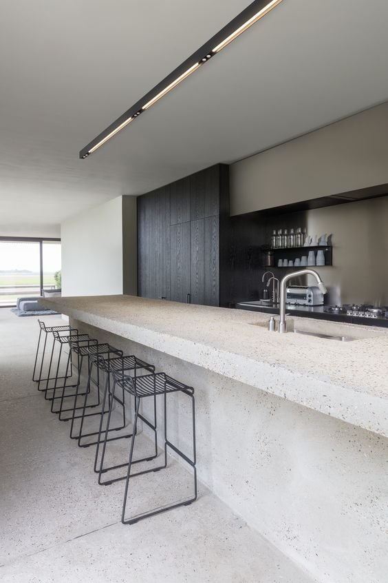 Kitchen island with bar