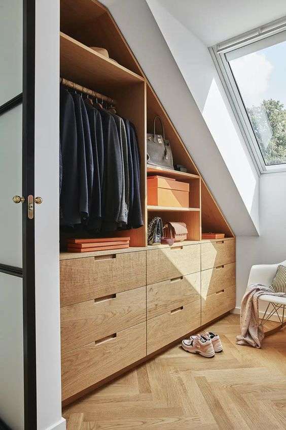 wardrobe sloping roof