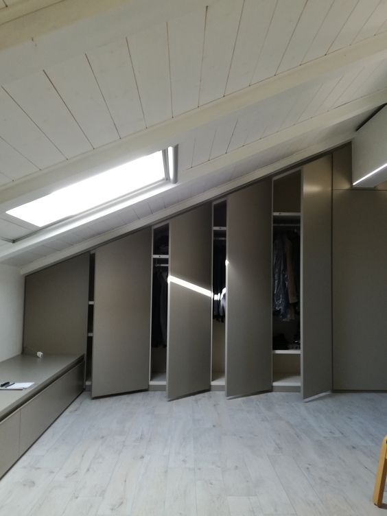Wardrobe for sloping ceilings