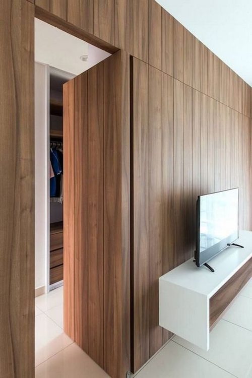 Wooden partition wall