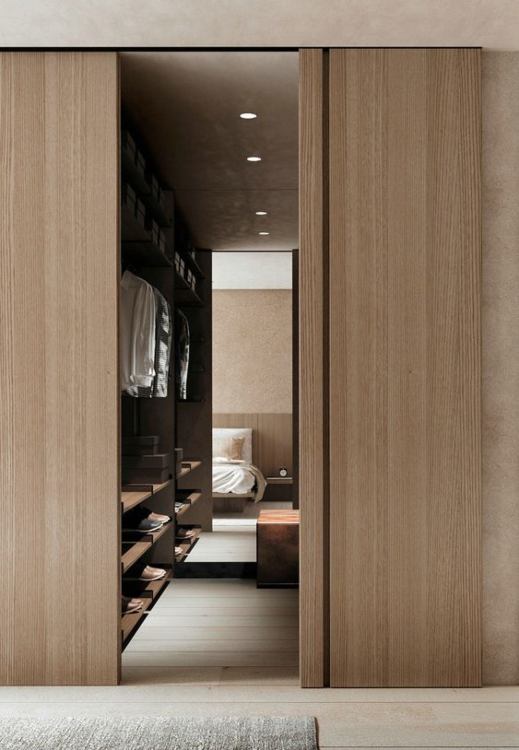 Closed walk in closet