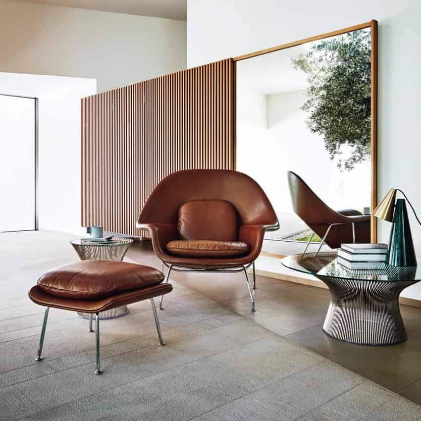 Chair with footstool