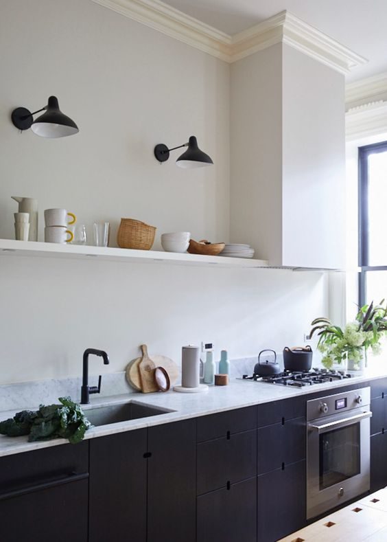 modern white and black kitchens
