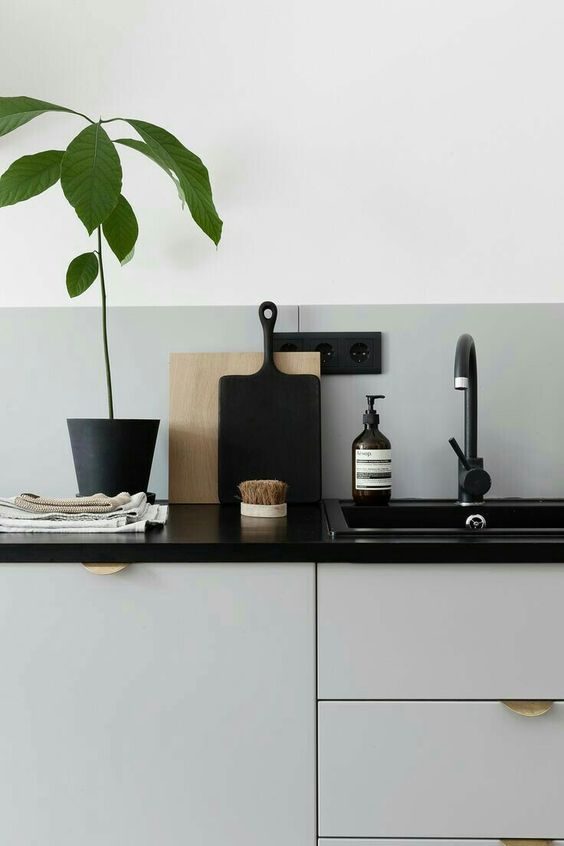 modern white and black kitchens