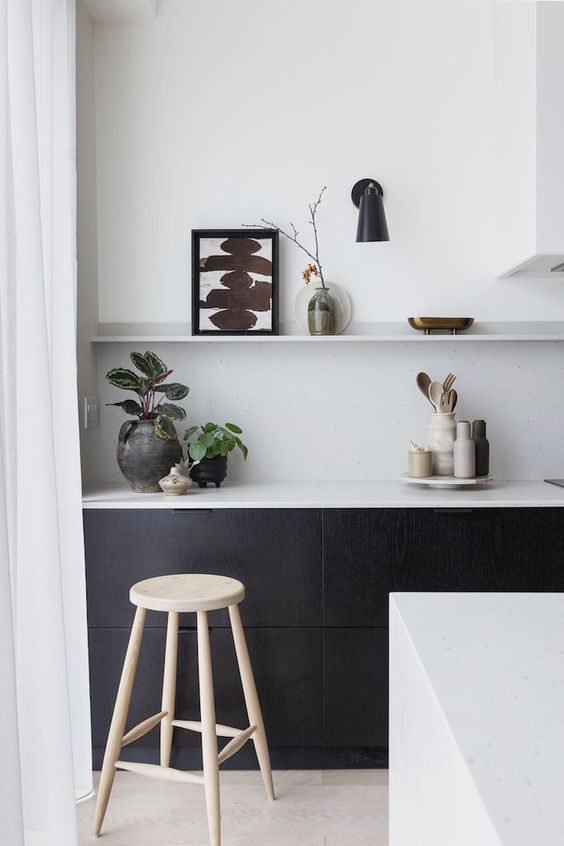 modern white and black kitchens