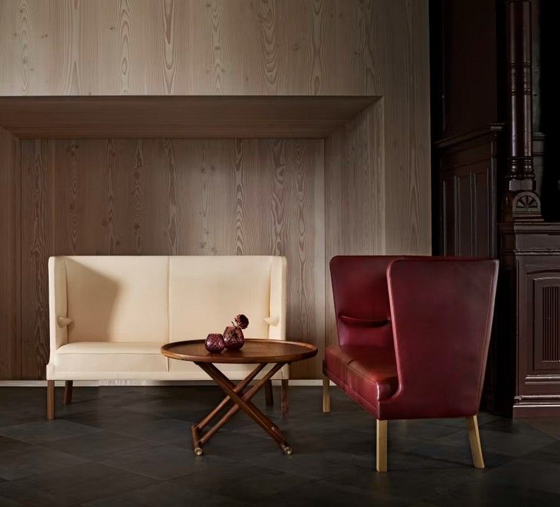 wooden sofa