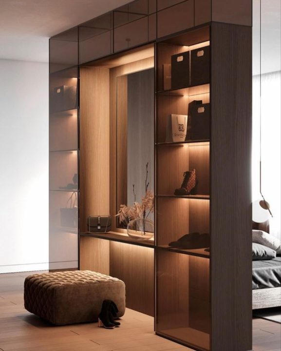 Ladies’ walk-in closet