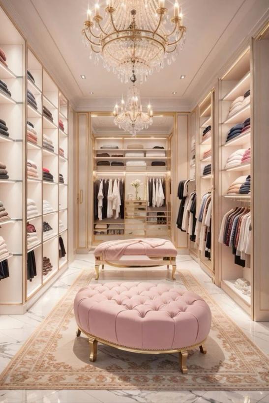 Ladies’ walk-in closet